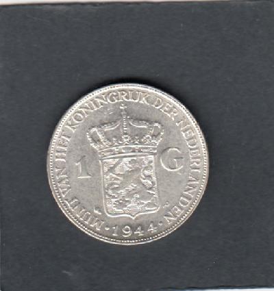 Beschrijving: 1 Gulden WILHELMINA